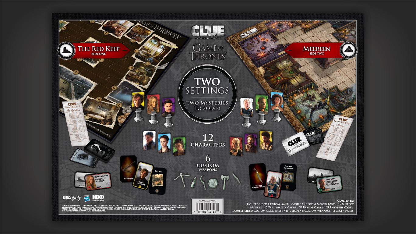 Game Of Thrones Board Game New Clue 